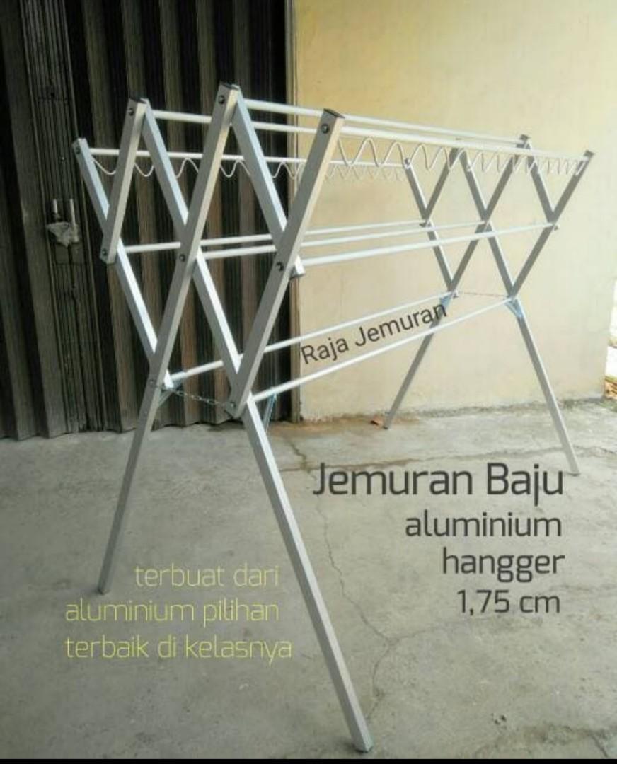 Jemuran Baju Aluminium Hangger 175cm Perabotan Rumah Di Carousell