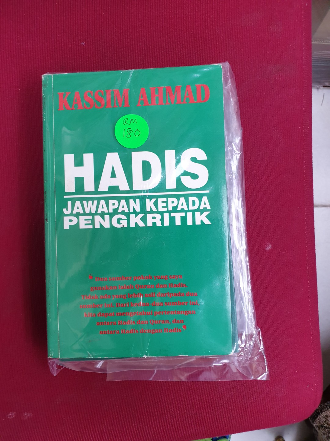 Kassim Ahmad Hadis Jawapan Kepada Pengkritik Books Stationery Books On Carousell