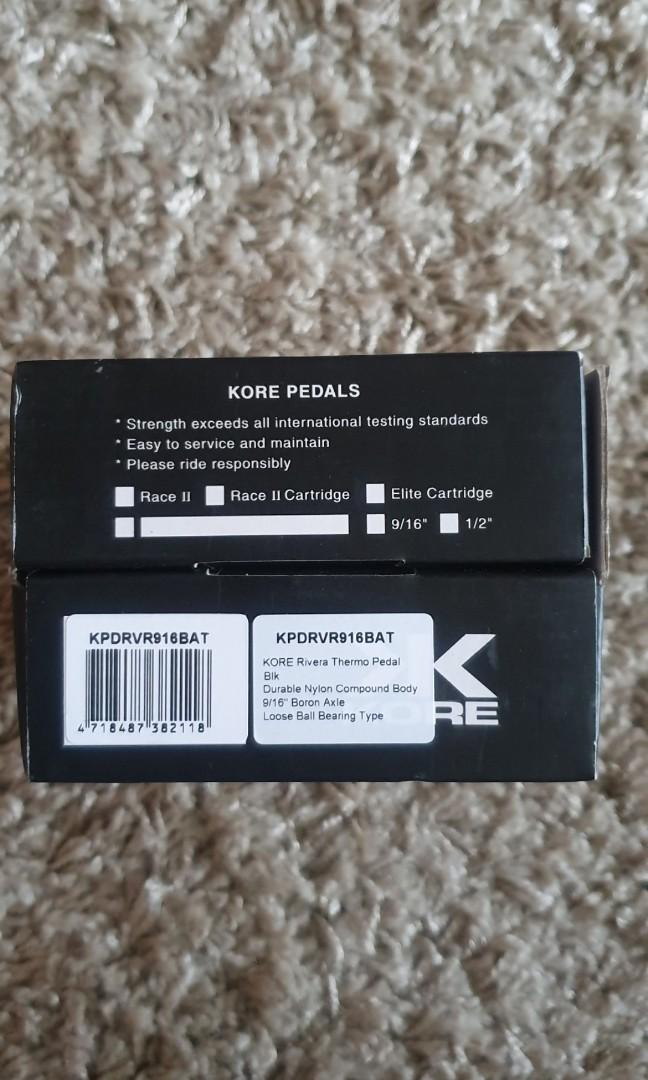 Kore Rivera Thermo Pedals black Sports Equipment Bicycles Parts Parts Accessories on Carousell