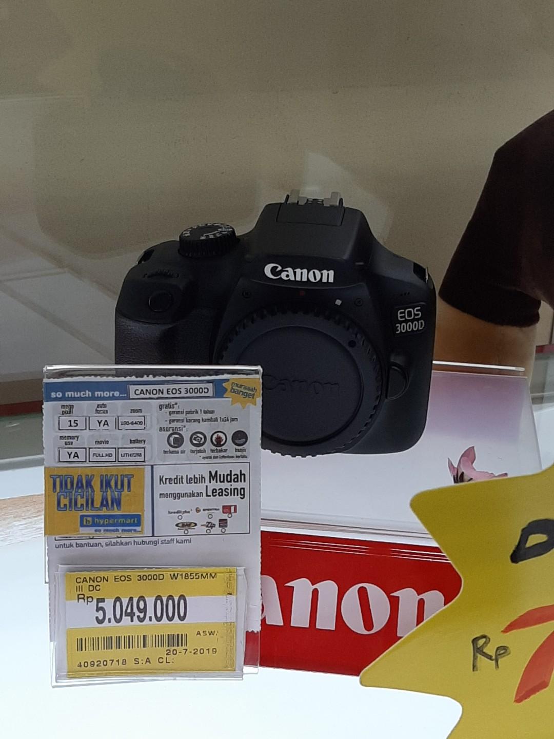 kredit kamera dslr canon eos 3000d free memory card