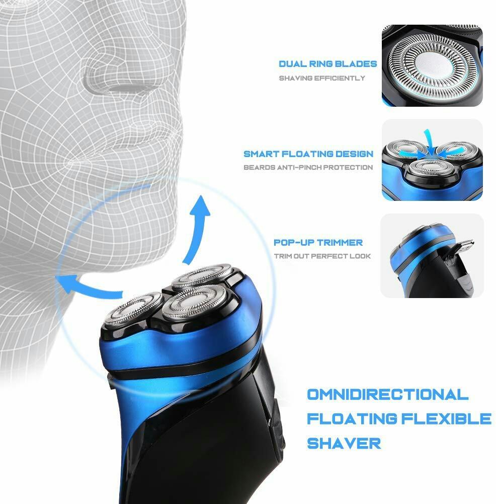 (M574) YOHOOLYO Electric Shaver 3D Floating Heads Display Battery
