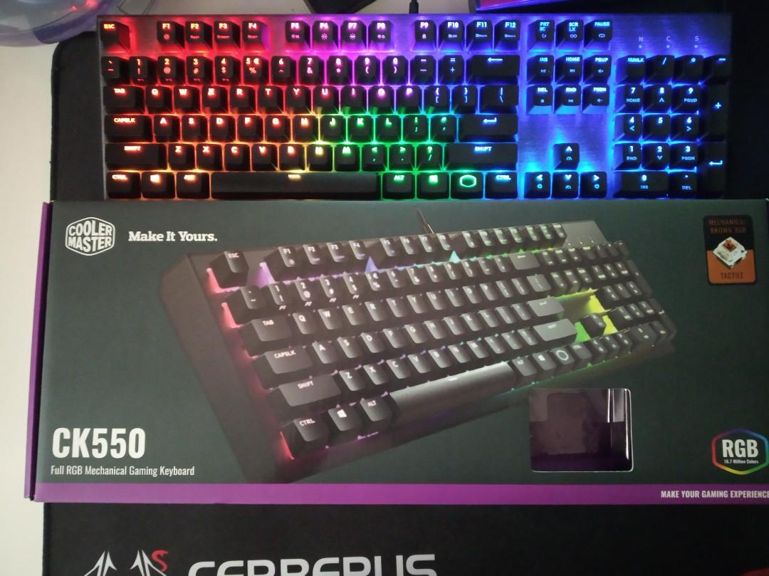 Gaming Keyboard Ck550 Cooler Master Mechanical Keyboard Brown Switches Full Rgb Computers Tech Parts Accessories Computer Keyboard On Carousell