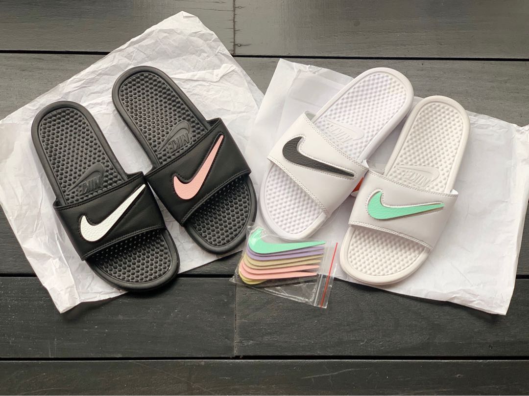 nike slides with velcro swoosh