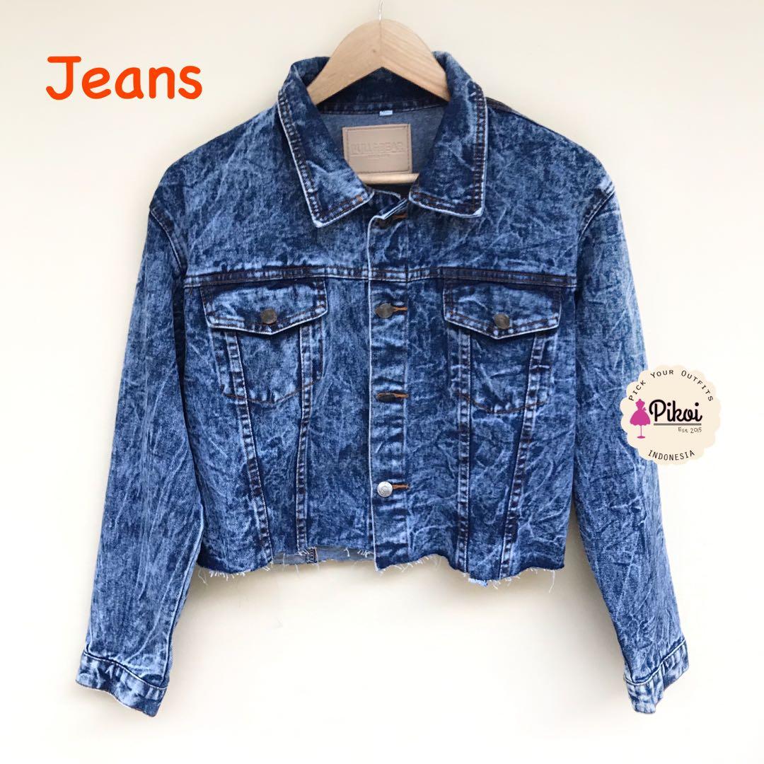 Jaket jeans wanita pull and bear cheap