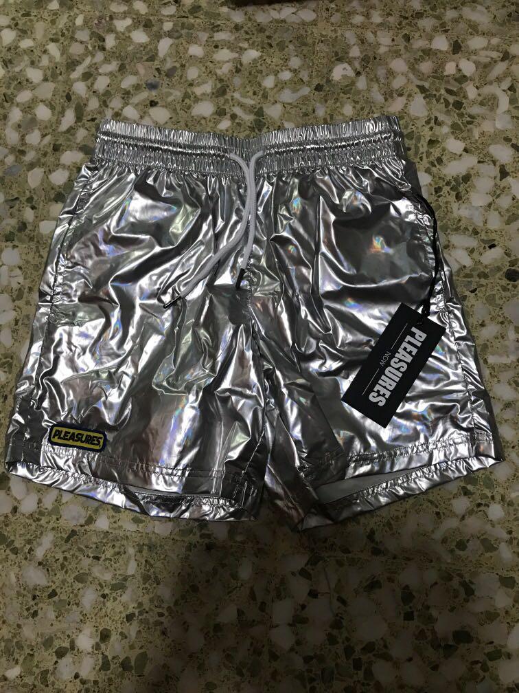 Metallic online shorts mens
