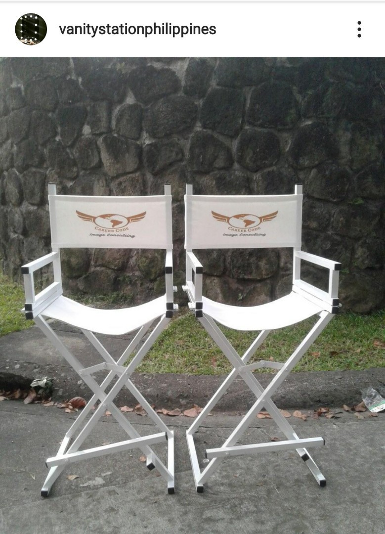Portable Makeup Chair Directors Chair Heavy Duty Home Furniture Furniture Fixtures Tables Chairs On Carousell