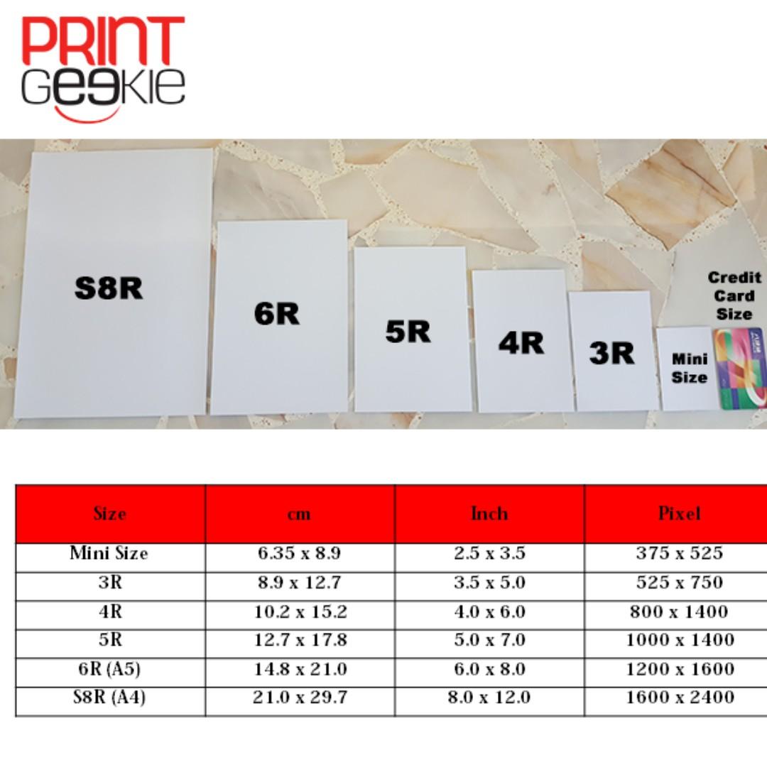 Customised Photo Printing 3r 4r 5r 6r S8r Mini Affordable Premium Design Craft Art Prints On Carousell