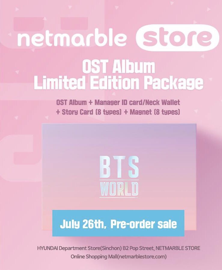 Preorder Bts World Ost Album Limited Edition Package Entertainment K Wave On Carousell