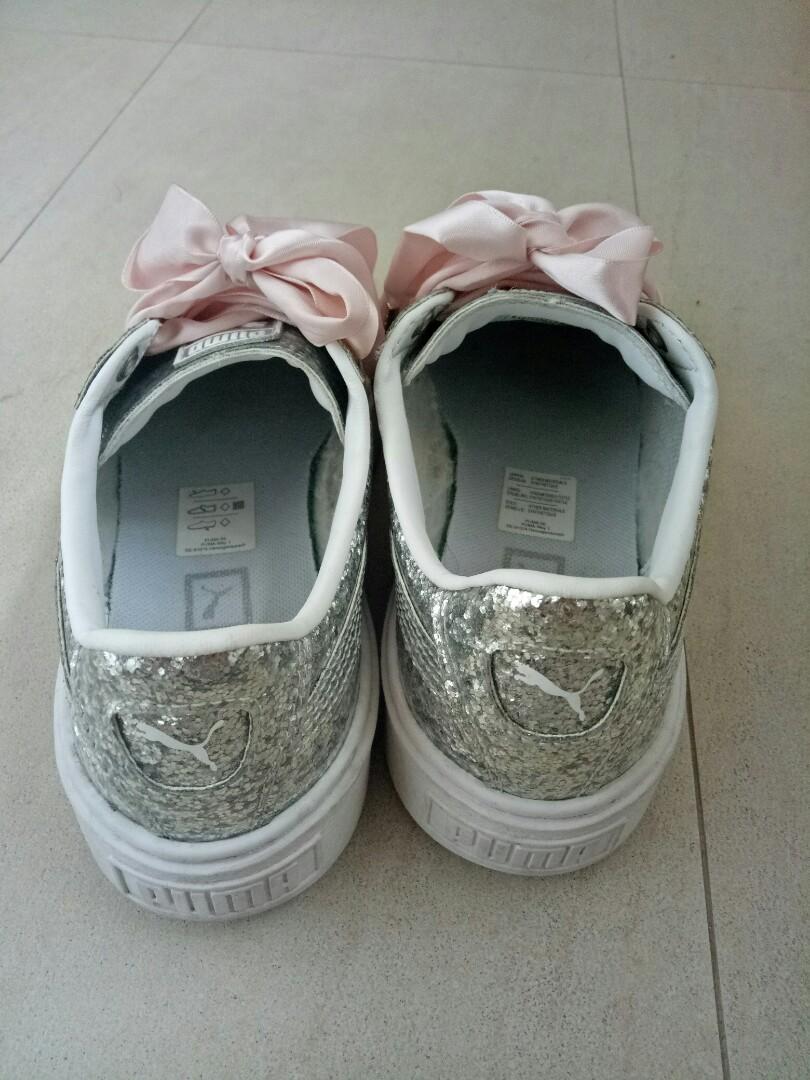 Puma platform glitter silver outlet