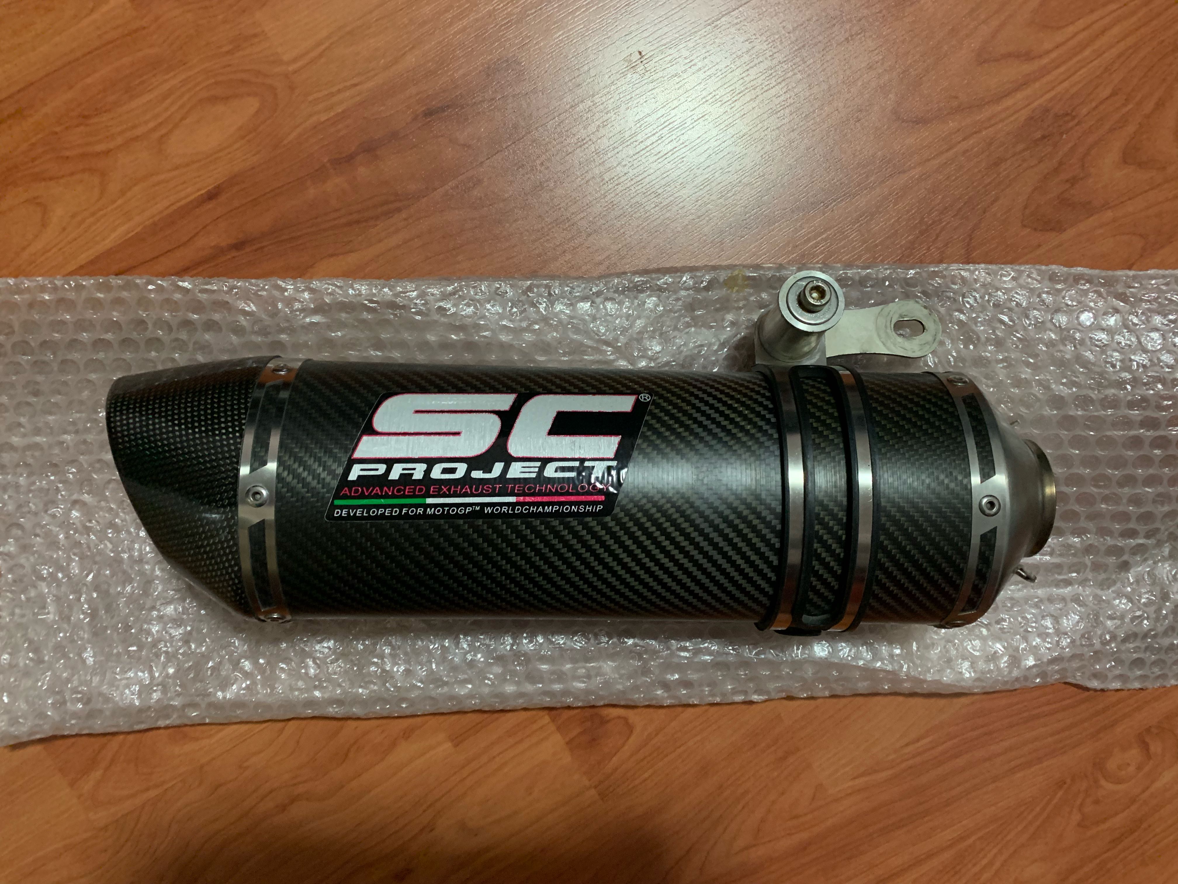SC Project Oval Carbon Muffler / End Can, Motorcycles, Motorcycle