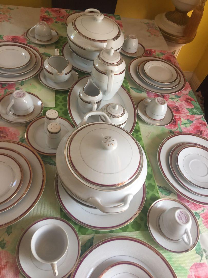 matching dinner and tea sets