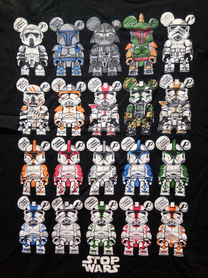 StopWars limited (bearbrick) (Category: Tshirts & Polo Shirts) located in Batu Maung. Submitted by ibnu.walid23 (Listing ID 241761846, Image 2). Description: Bismillah, New old stock.. Collection tshirt for Starwars Fans Bearbrick Stopwars with 20 character tshirt saiz M (can Fit S) Pit to Pit : 17/ 26.5 Condition: 10/10 Made in thailand Nice design and printed quality....
