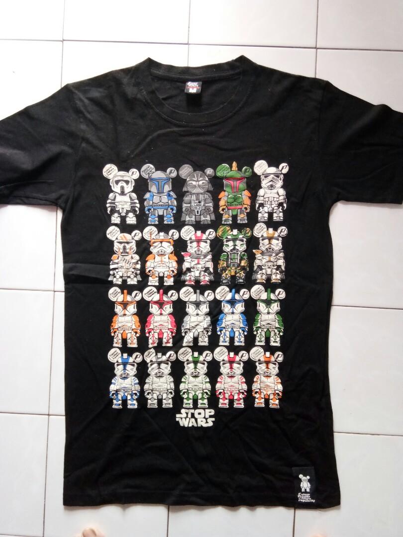 StopWars limited (bearbrick) (Category: Tshirts & Polo Shirts) located in Batu Maung. Submitted by ibnu.walid23 (Listing ID 241761846, Image 1). Description: Bismillah, New old stock.. Collection tshirt for Starwars Fans Bearbrick Stopwars with 20 character tshirt saiz M (can Fit S) Pit to Pit : 17/ 26.5 Condition: 10/10 Made in thailand Nice design and printed quality....