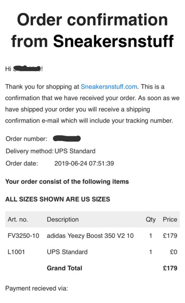 Sneakersnstuff invoice Clearance