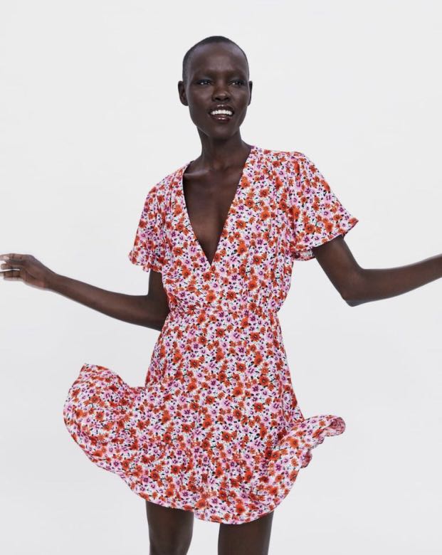 Zara Floral Dress, Women'S Fashion, Dresses & Sets, Dresses On Carousell