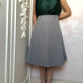 Grey Wool Skirt