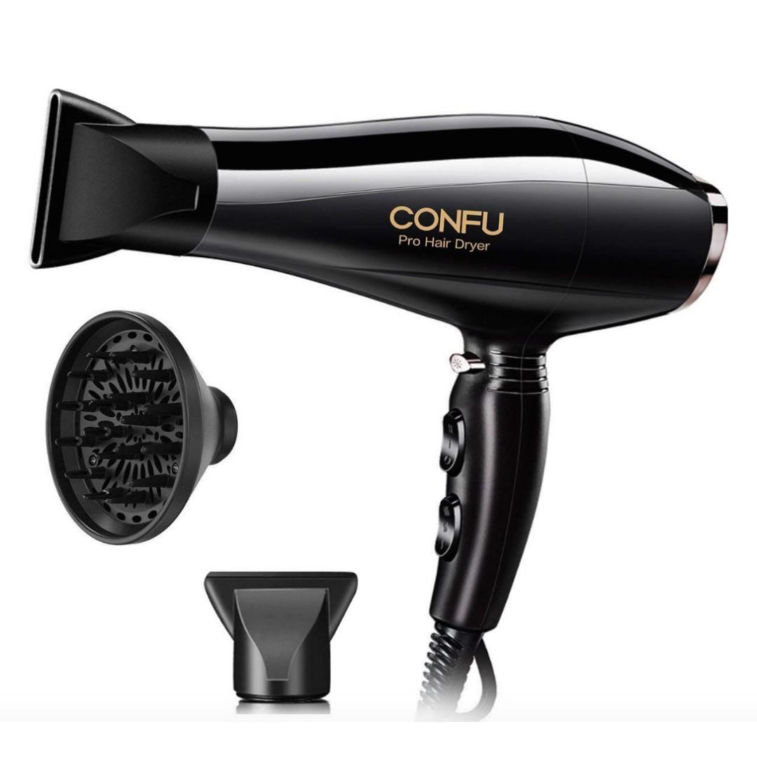2300w Professional Hair Dryer With Diffuser Nozzles Set Ionic
