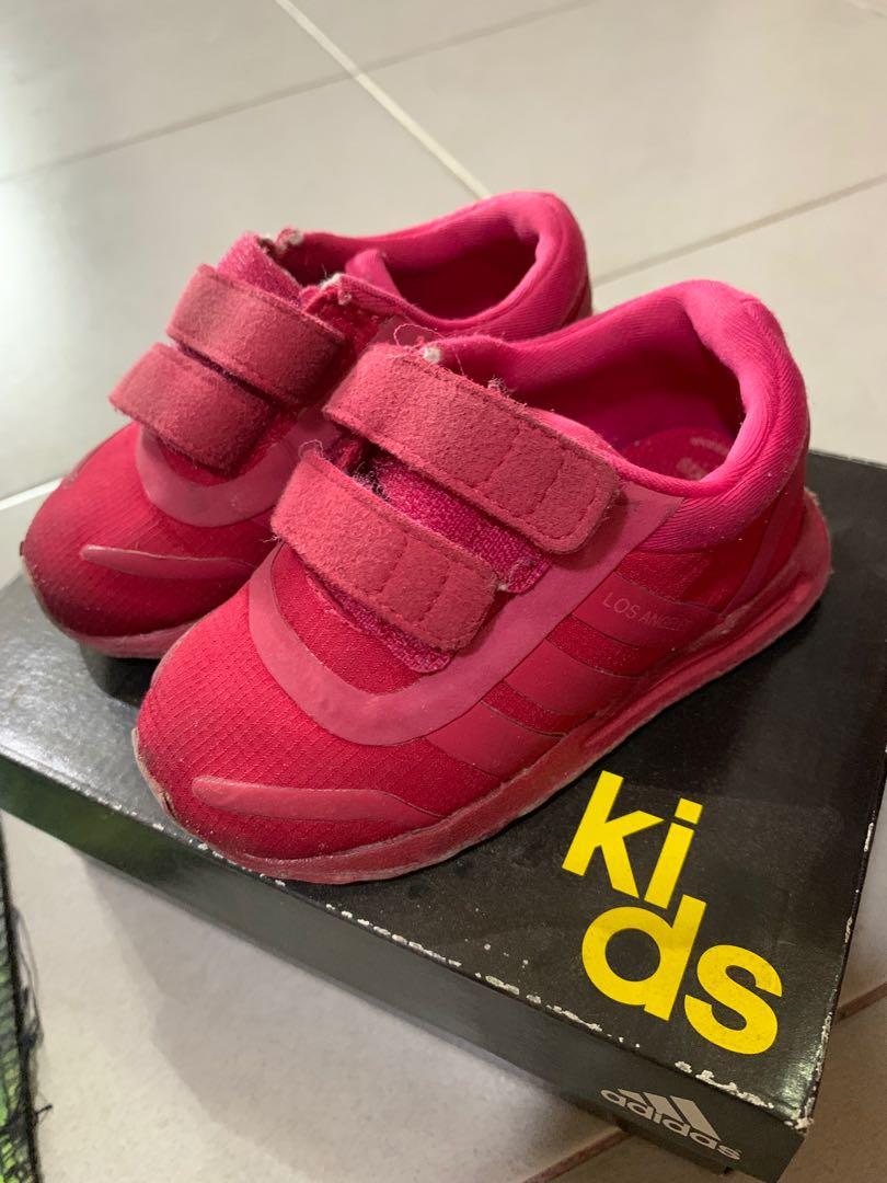 girls adidas pink shoes