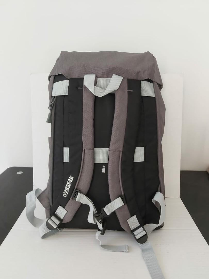 American Tourister Tweet Backpack Grey Fesyen Pria Tas Dompet Ransel di Carousell