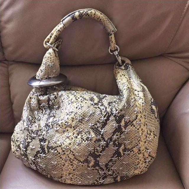 Python skin top jimmy choo bag