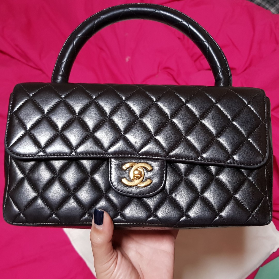 Authentic Chanel Medium Lambskin Kelly Bag With 24K Hardware, Luxury, Bags  & Wallets On Carousell