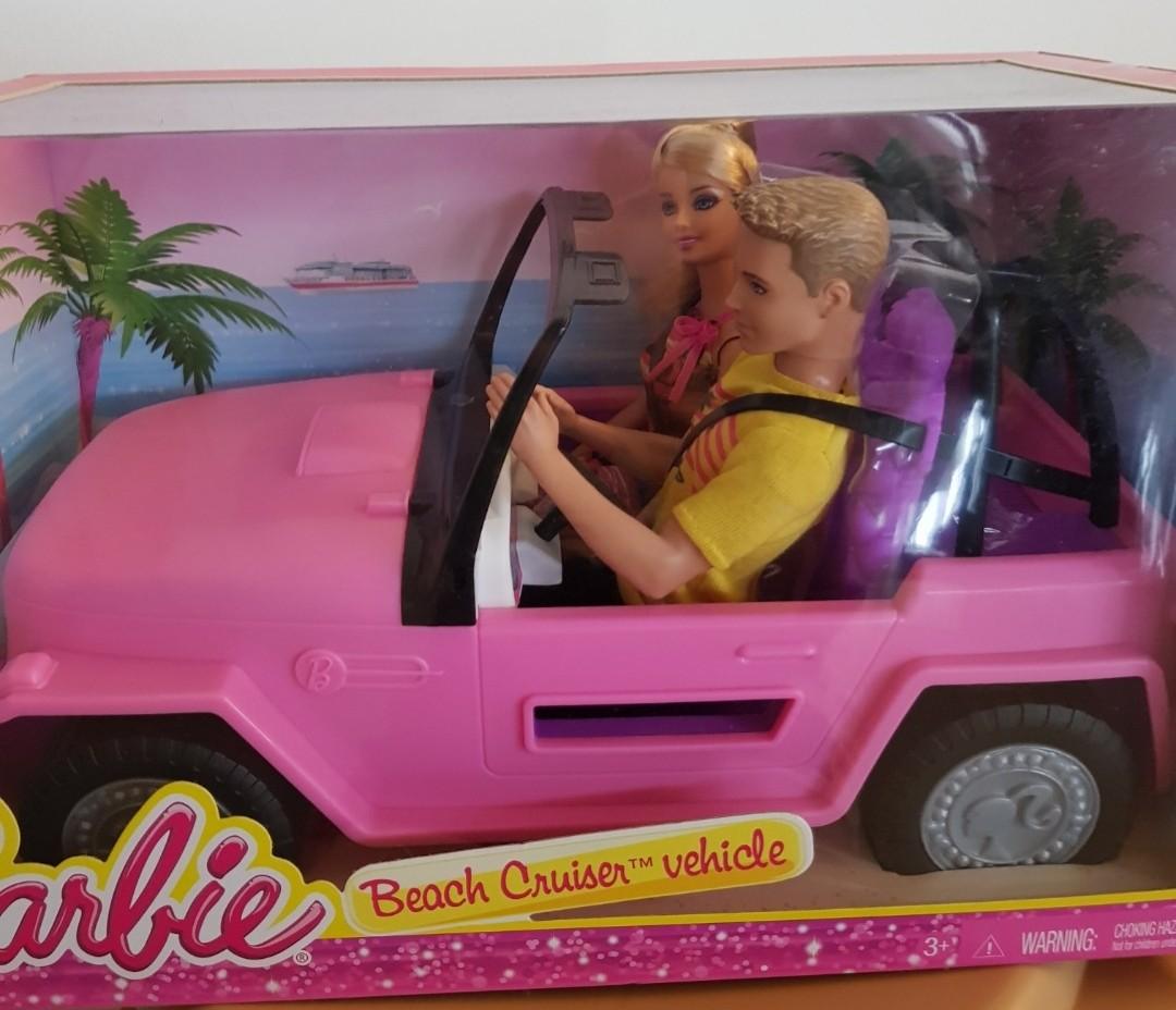 barbie beach cruiser vehicle with dolls