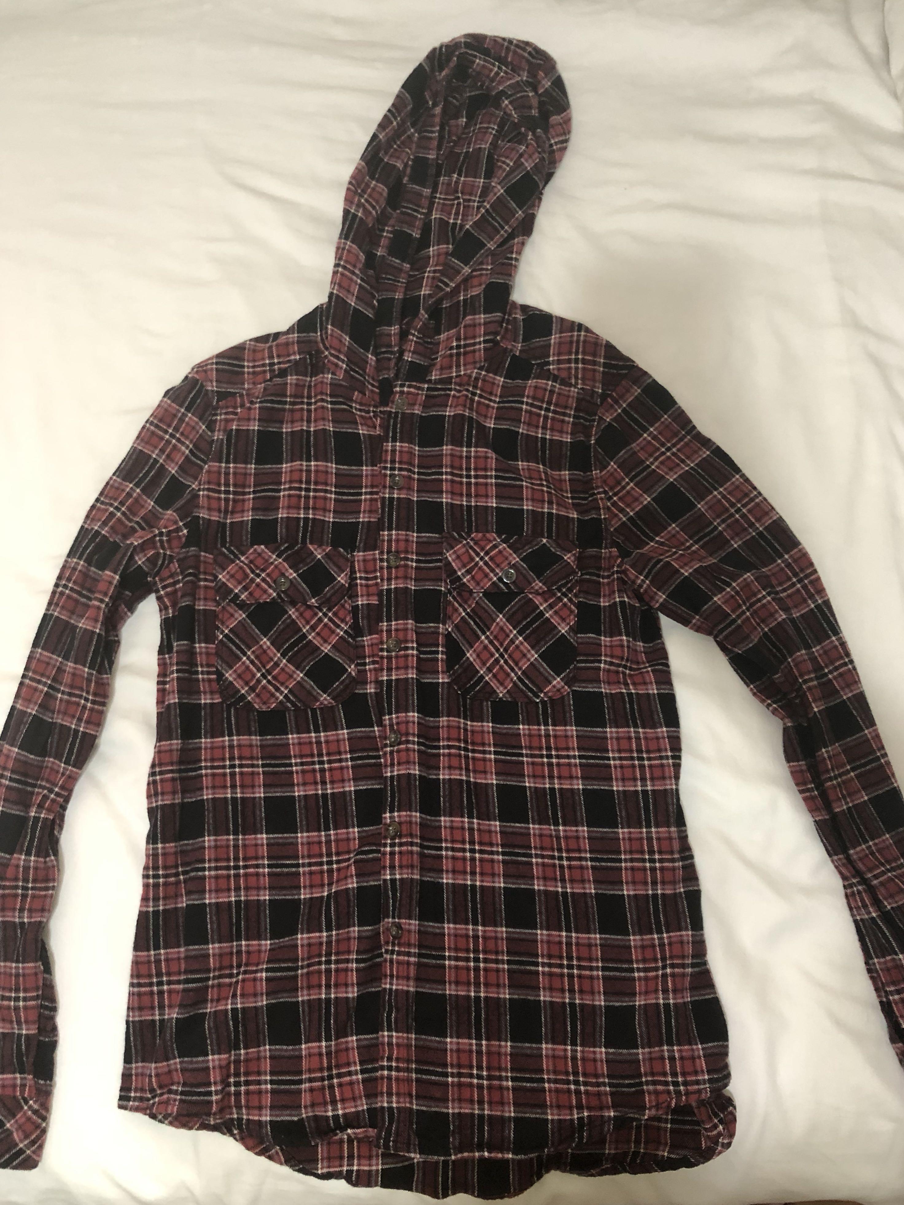 flannel hoodie forever 21