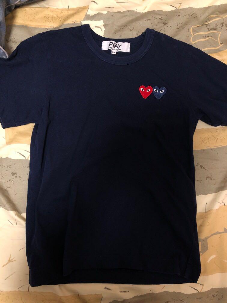 cdg play womens shirt