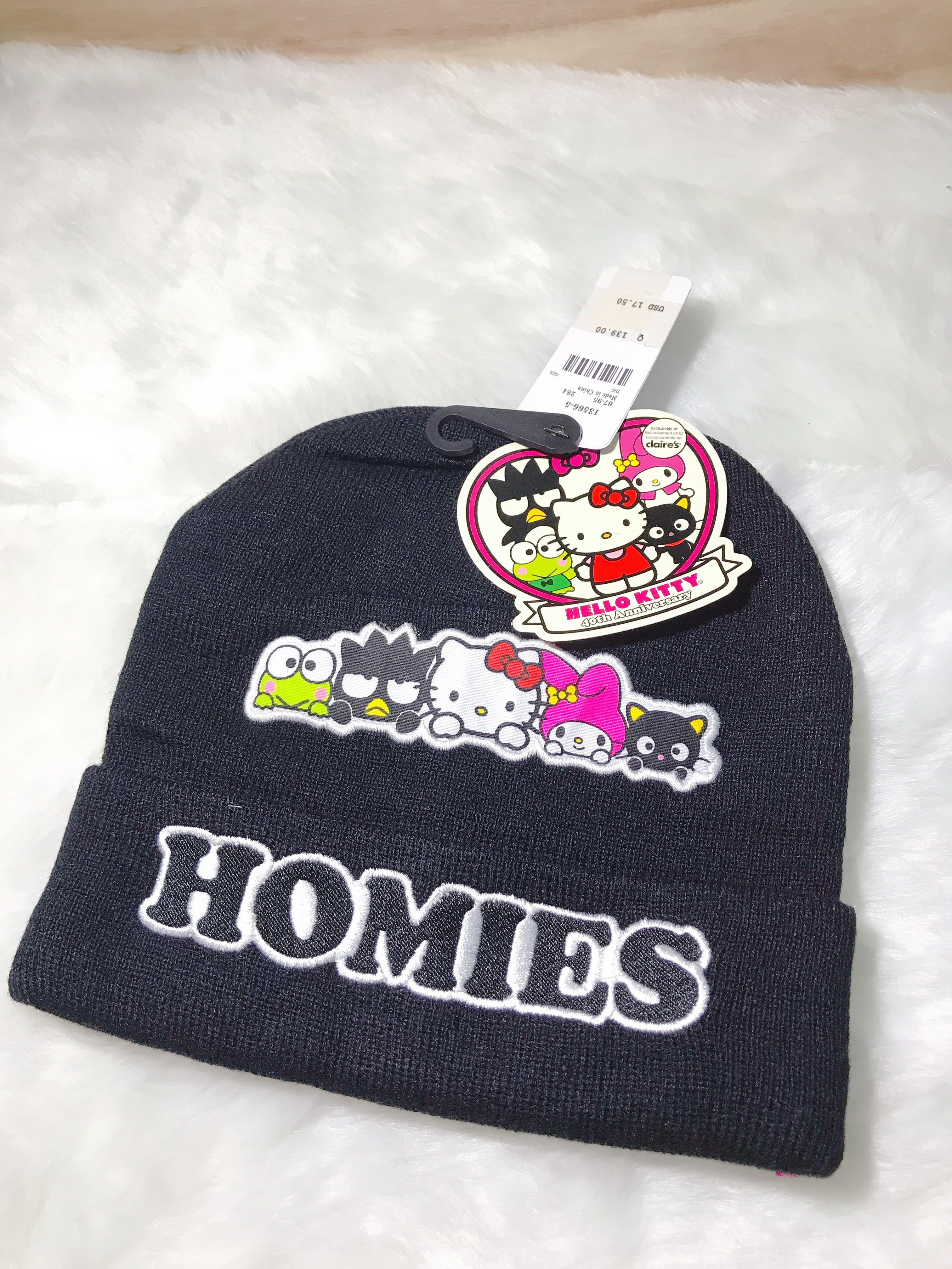 hello kitty beanie black