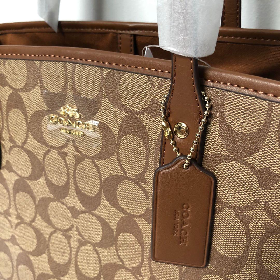 Coach signature drawstring carryall shoulder bag f57842 on sale