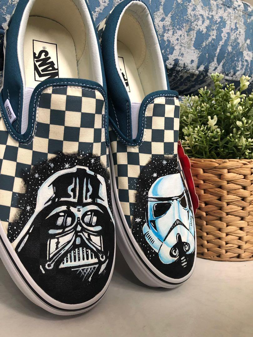 Custom Paint Star Wars Vans Slip On 