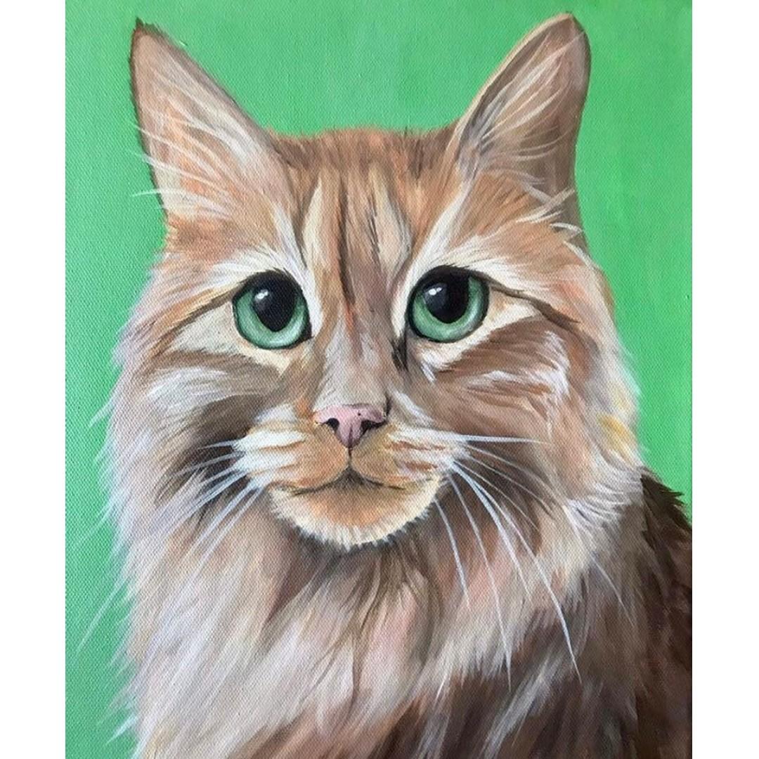 Custom Pet Portrait Acrylic Painting Of Your Cat Dog Etc On Canvas Design Craft Art Prints On Carousell