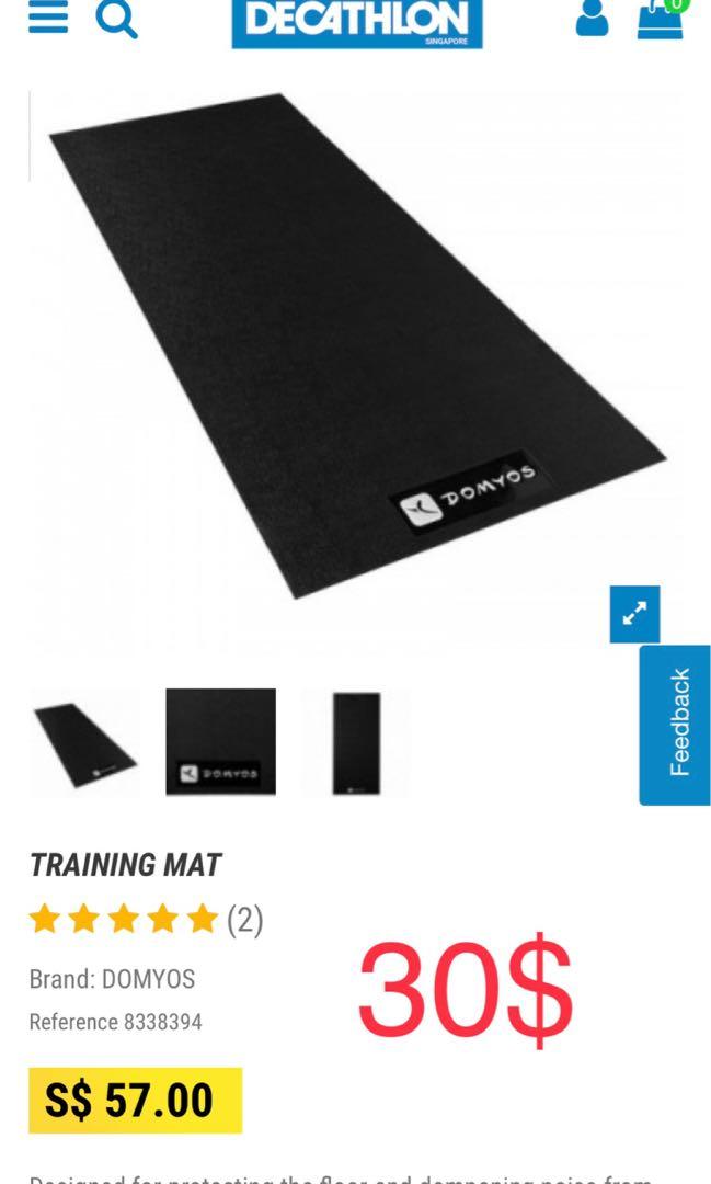 Decathlon training mat for machines 