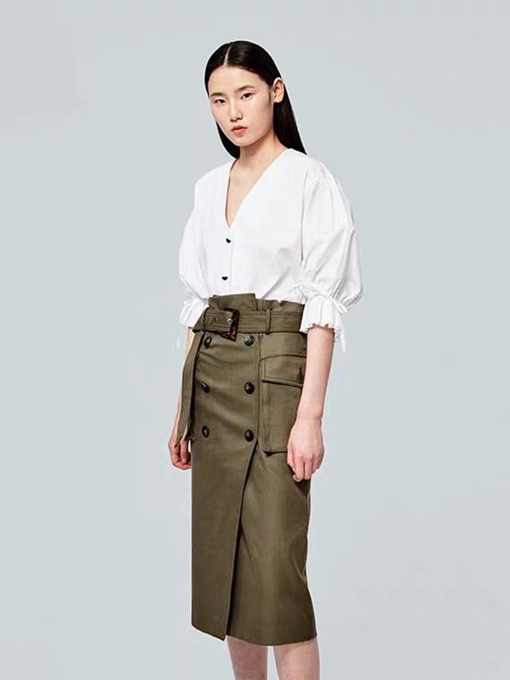 designer green pencil skirt