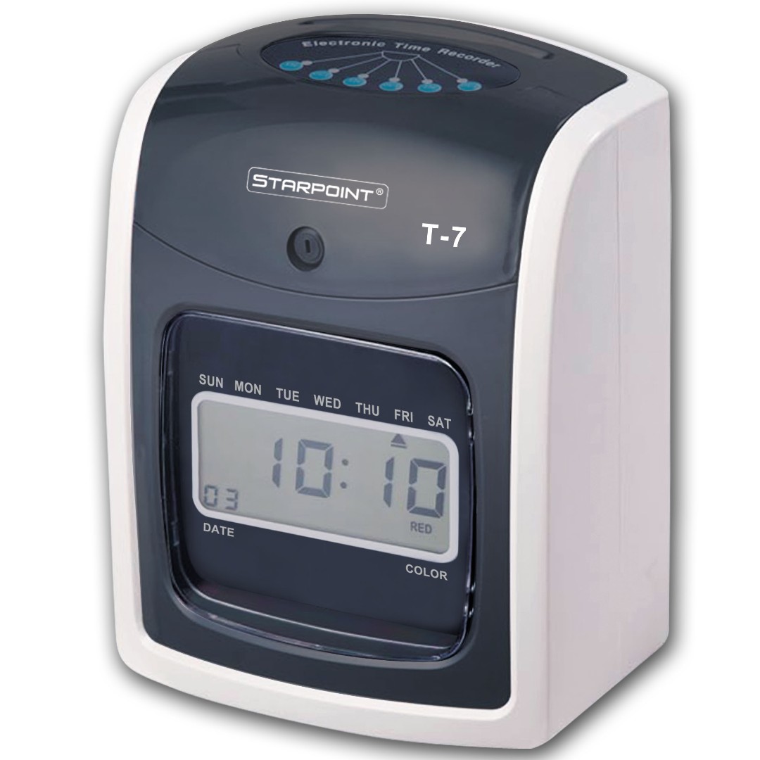 Digital Bundy clock. Time Recorder Machine. Time Card Attendance