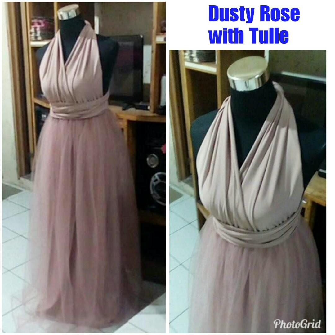 infinity dress dusty rose