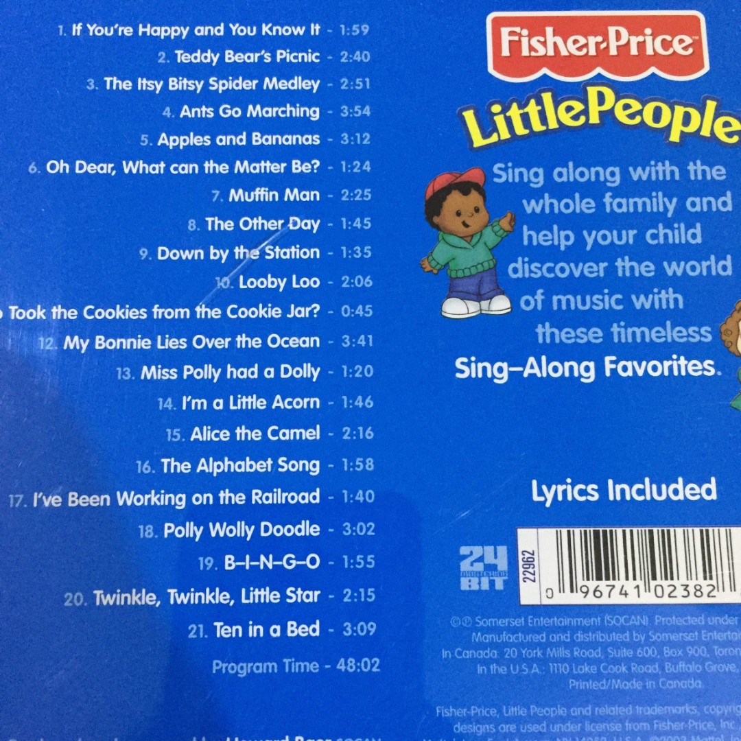 fisher price little people sing along favorites