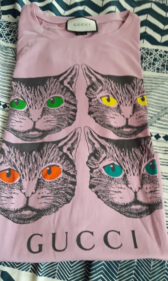 Gucci Cat Shirt, Women's Fashion, Tops, Shirts on Carousell