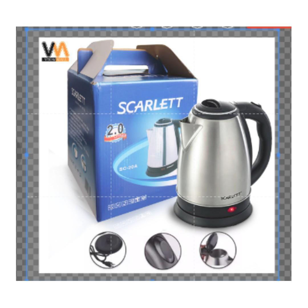Gv 2l Scarlett Stainless Steel Electric Kettle Home Furniture Home Tools And Accessories On Carousell