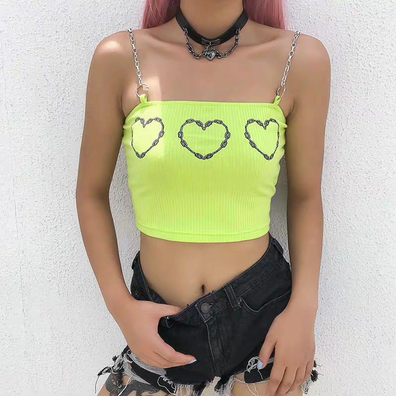 neon green bralet