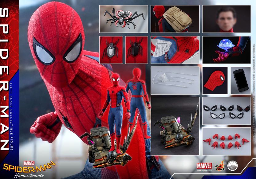 Hot Toys - QS014 SPIDER-MAN: HOMECOMING SPIDER-MAN (Normal Version),  Hobbies & Toys, Toys & Games on Carousell