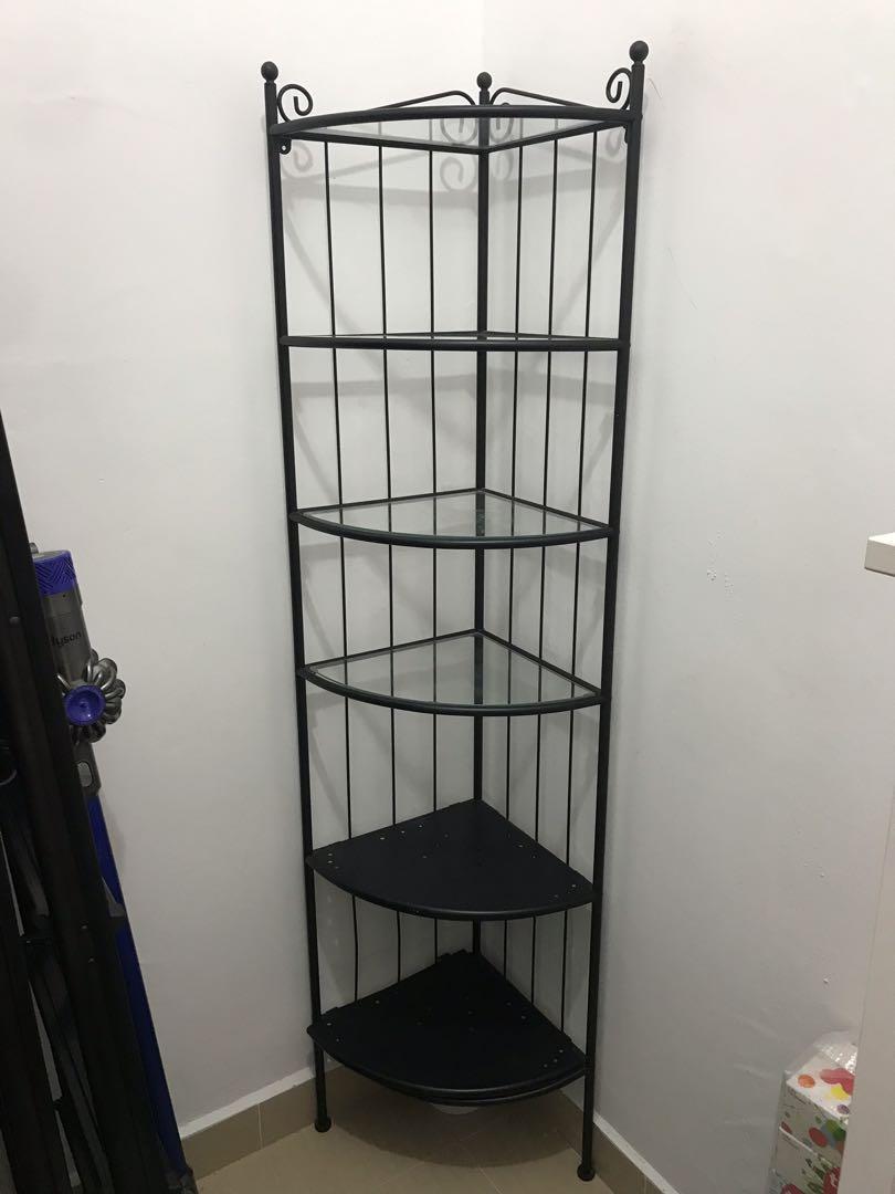 Reduced Ikea Corner Shelf Unit Ronnskar Furniture Shelves