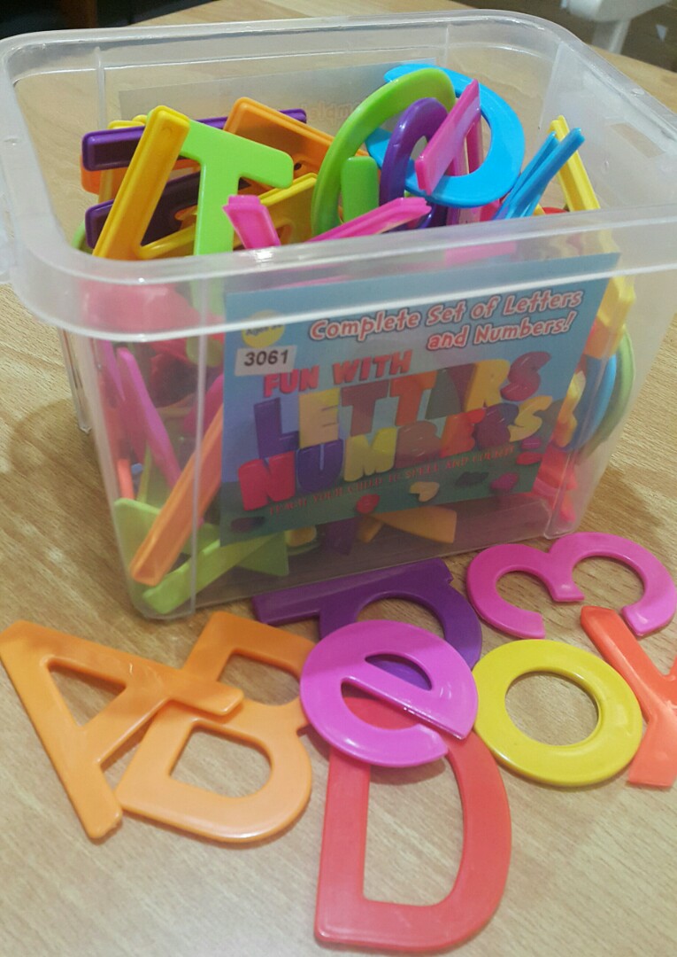 JUMBO LETTERS and NUMBERS with storage box, Hobbies & Toys, Toys