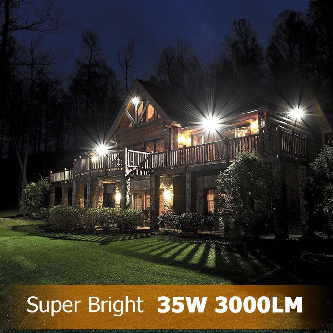 K589) Onforu Pack 35W LED Flood Light, IP65 Waterproof, 3000lm 5000K  Daylight White, Super Bright Security Lights, Outdoor Landscape Floodlight  for Yard, Garden, Garages, Rooftop, Party, Car Accessories, Electronics   Lights