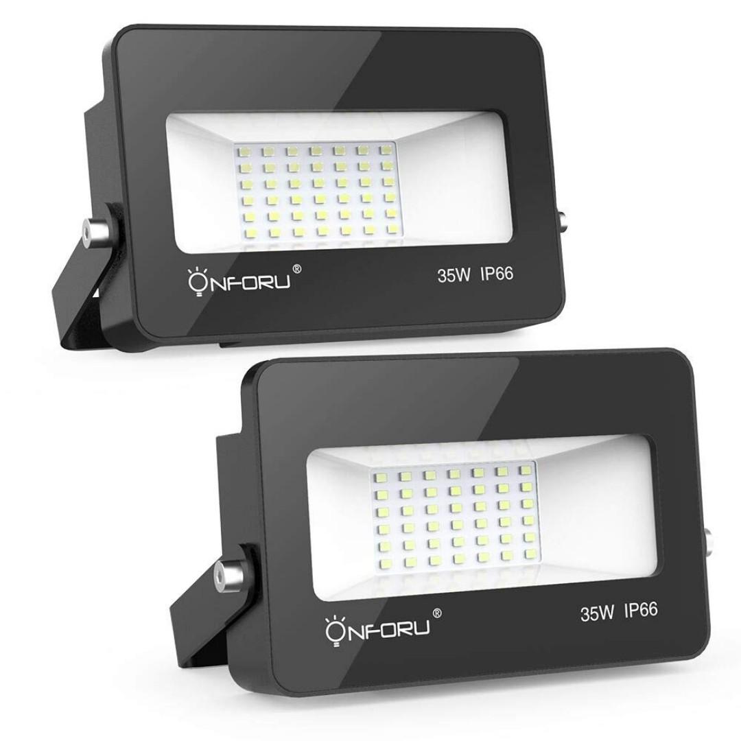 K589 Onforu 2 Pack 35w Led Flood Light Ip65 Waterproof 3000lm