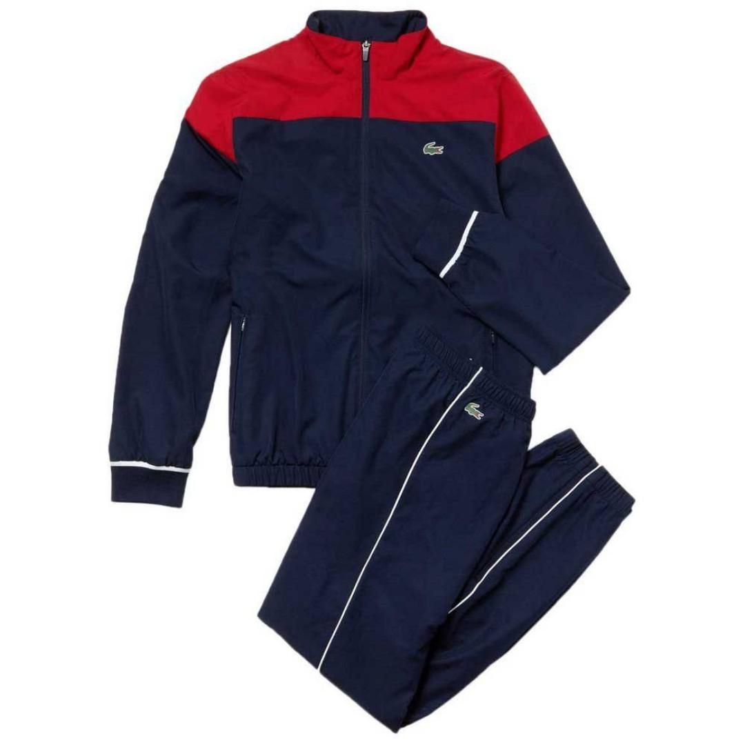 lacoste tracksuit blue