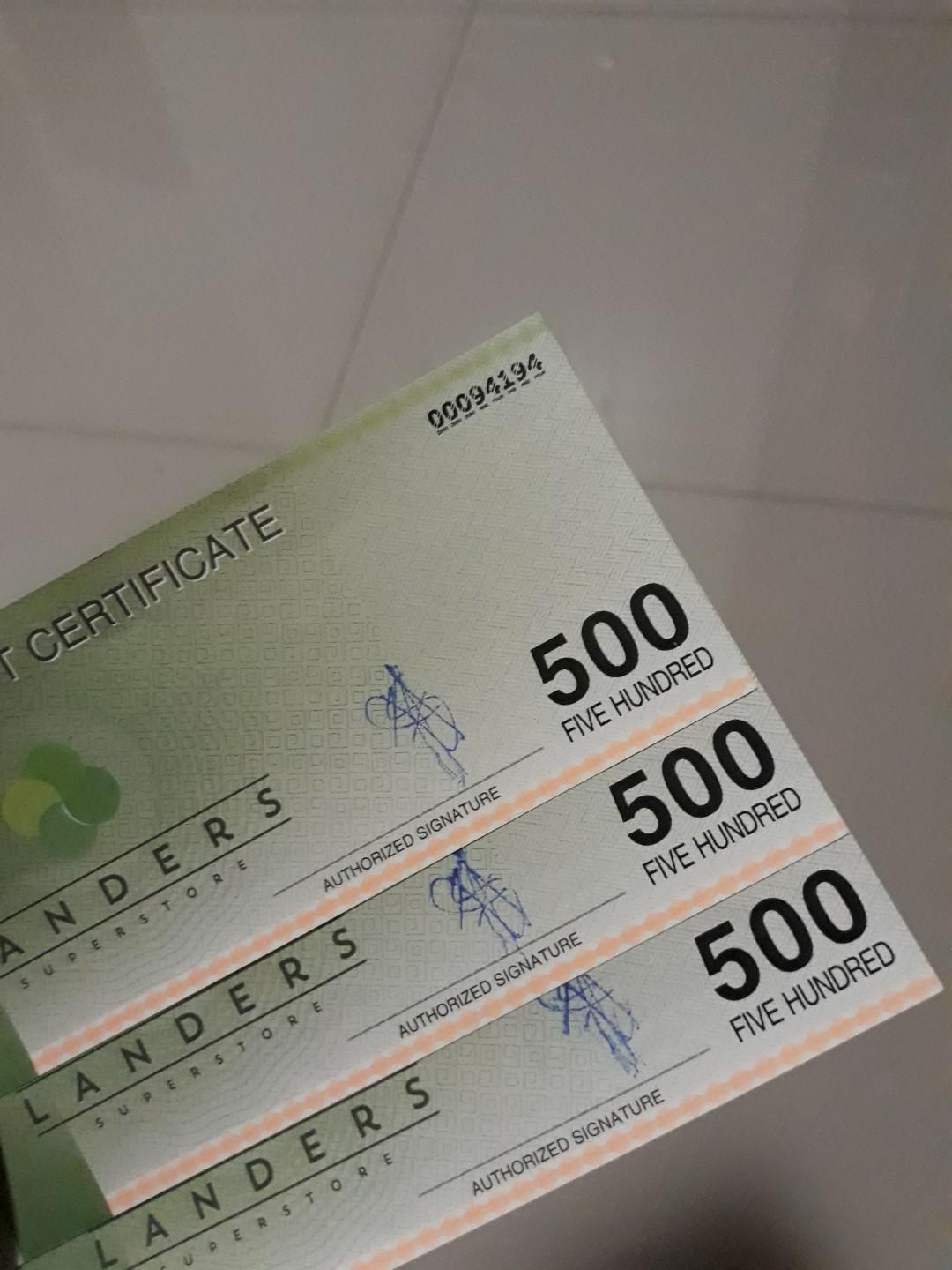 Landers Gift Certificate Tickets Vouchers Store Credits on Carousell