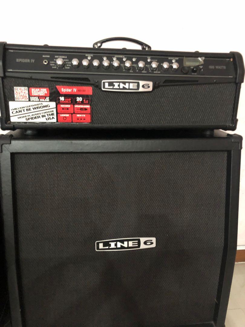 Line6 Spider Iv Hd150 Guitar Amp With 4x12 Cabinet Music Media