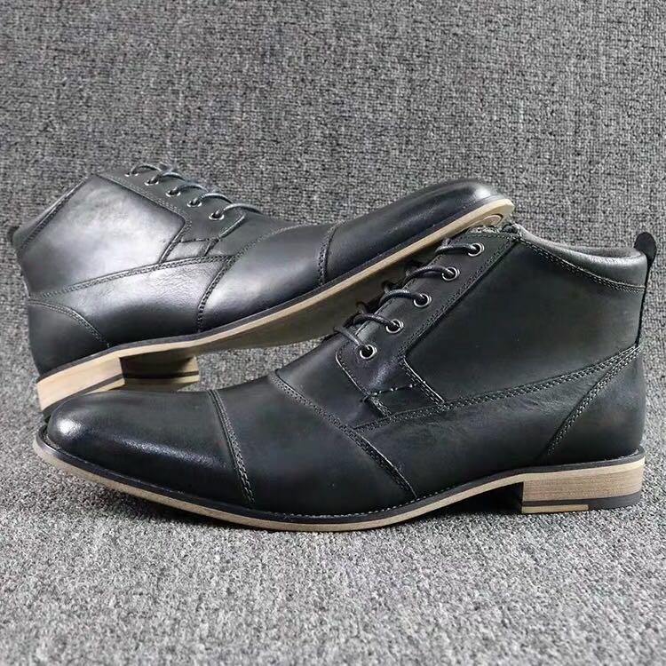 Men's fashion leather boots, Men's 