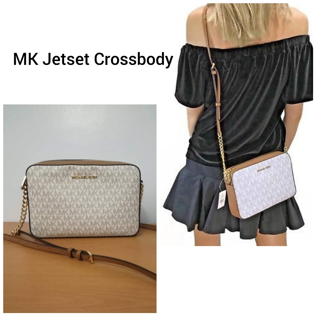 mk jet set crossbody vanilla